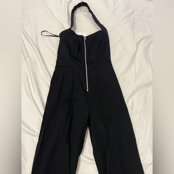NEW FRAME Zip-Front Halter Jumpsuit - size XS - Picture 9 of 10